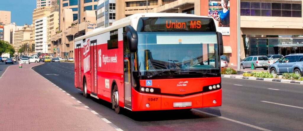 Dubai's Public Transport pictured bus system