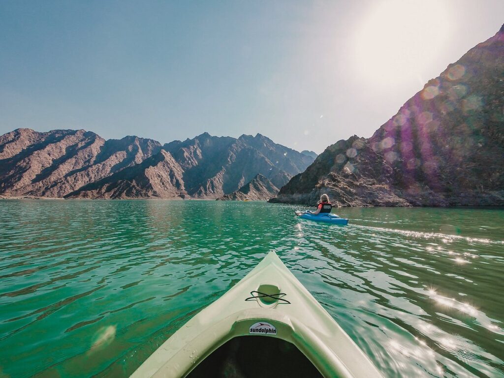 Dubai Lesser Known attractions - the hatta dam from inside kayak